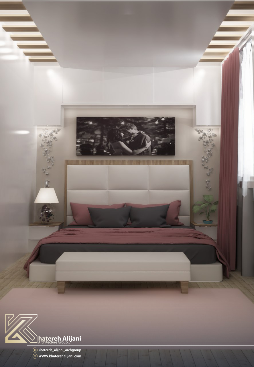 طراحی داخلی اتاق خواب مستر واحد مسکونی